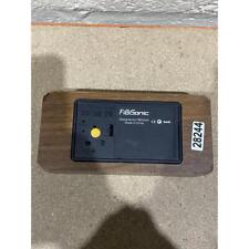 FiBiSonic LED Digital Alarm Clock Brown Multifunctional with Wireless Charging