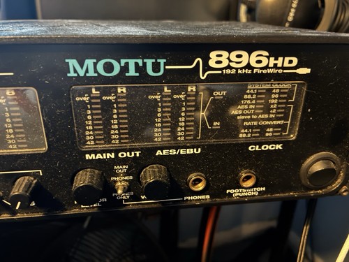 Motu 896hd 192khz - 192khz, firewire