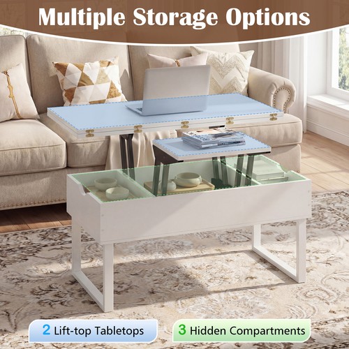 Lift top coffee table - top, 3-in-1