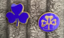 Vintage Girl Guide Enamel Blue Badges