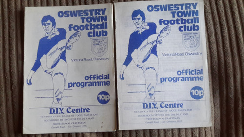 Oswestry town programmes - 2,