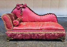 Vintage Dollhouse Chaise Longue Sofa
