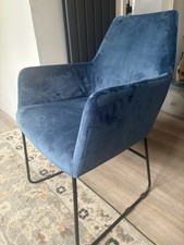 Dining Chairs X 4, Blue, Soft