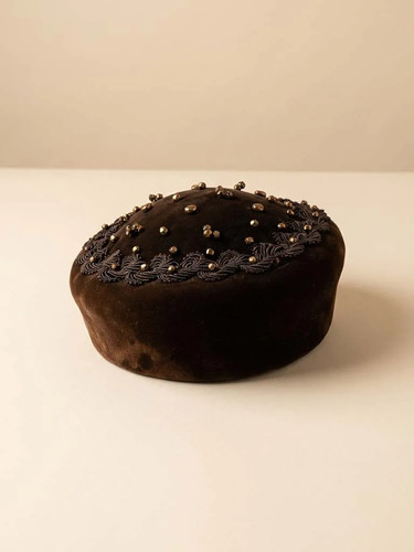 Vintage brown velvet - vintage,