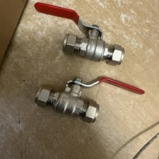 RBM 15mm Lever Ball ValvesRed Handle X 50