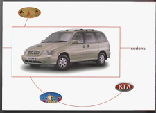 Kia Sedona 2001-02 UK Market Sales Brochure 2.5 V6 2.9 CRDi L LX SE