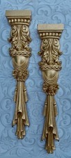 Ornate French Decorative Furniture Columns Colour Gold One Pair