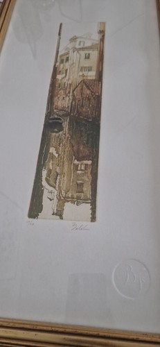 Etching picture with frame