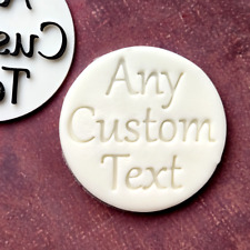 Custom Any Text Personalised, Icing Fondant Embosser, Cookie Stamp | Cutter