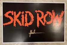 Sebastian Bach Signed SKID ROW 11x17 Logo Poster Certificate HOLO