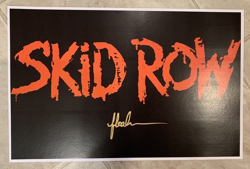 Sebastian bach signed skid - bach, row