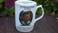 1994 Prince of Wales Royal Visit to Ulster China mug Only 75 made IRA Ceasefire