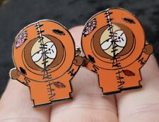 Pair of Silver Plated Enamelled Kenny South Park Cufflinks - 1998 Comedy Central