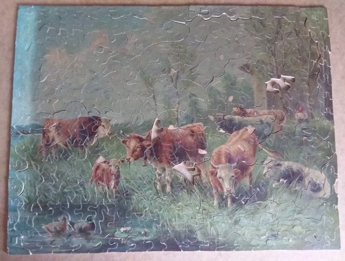 Vintage antique wooden jigsaw - vintage/antique,