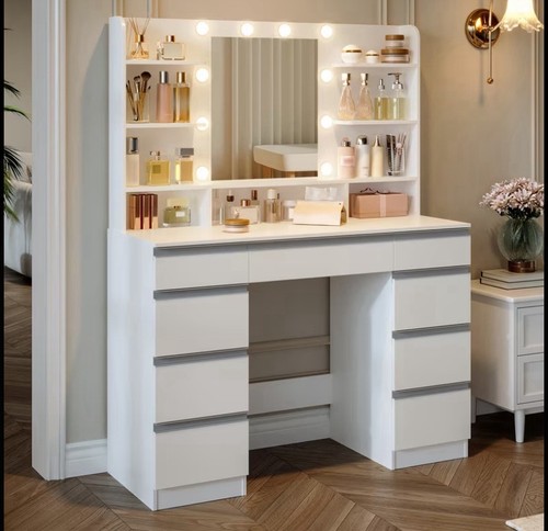 White dressing table - dressing,