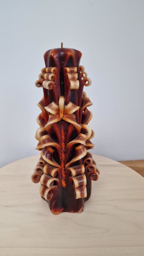 Hand carved brown ivory - brown,
