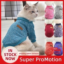 Winter Warm Cat Clothes Soft Pet Sweater for Small & Medium Dogs Puppy Coat XS–2