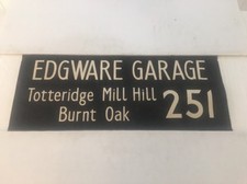 London Linen Bus Blind 5917 36"- 251 Edgware Garage Totteridge Burnt Oak