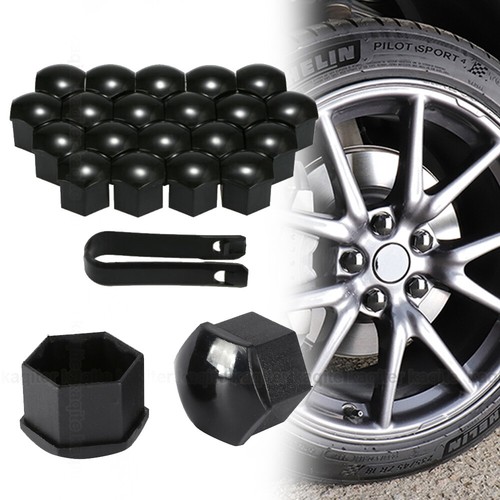 20x 17mm black gloss alloy - 20x,