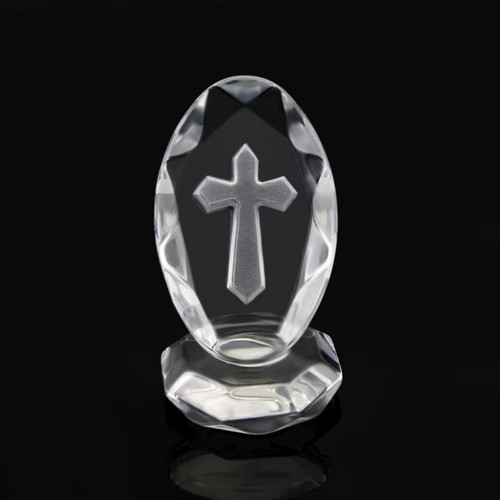 Crystal cross ornament - crystal,