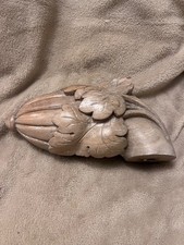 Carved limed oak acorn