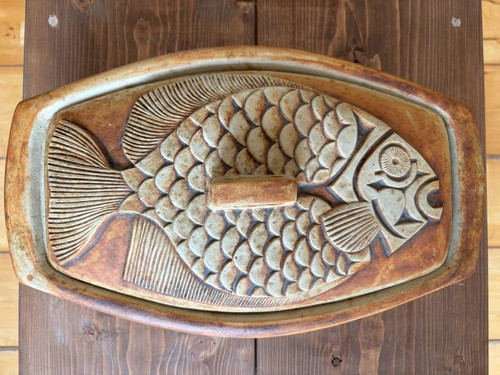 Large vintage pottery - pottery, fish