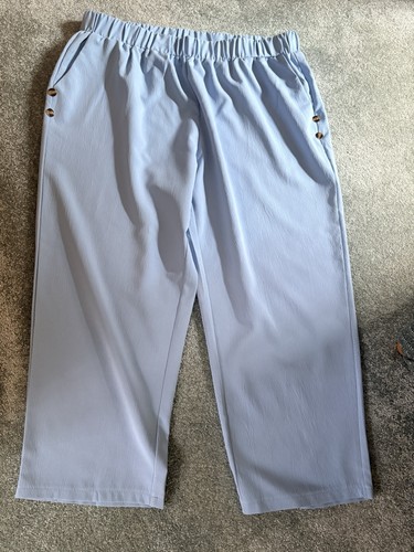 Ladies pale blue crinkle - blue,