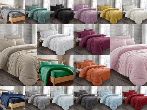 Teddy bear fleece duvet cover - bear,