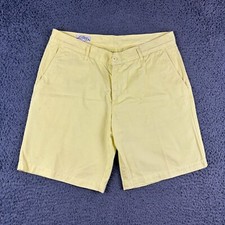 Maison Kitsune Shorts Men W31 Yellow Chino Pockets Cotton Holiday French Comfort