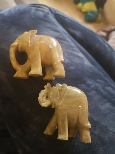 Pair carved marble - of,