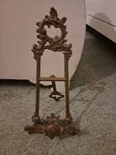 Vintage brass easel - vintage, picture