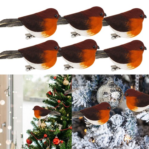 12x clip christmas robins - 6/12x,