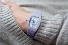 Peacock Plume Women's Quartz Watch - Ceramic Tonneau with 3D Peacock Dial