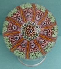 10 spoke Millefiori paperweight by Perthshire Paperweights