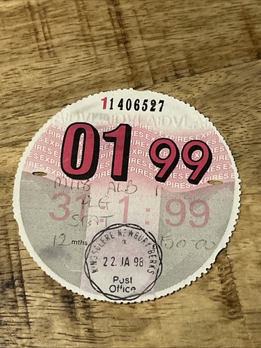 Old tax disc january - old,