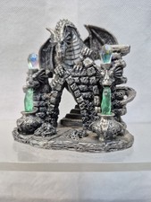 Myth & Magic Pewter Dragon Figurine 'Master of the Gargoyles Tudor Mint 2002 W1