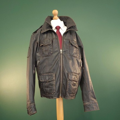 Superdry men black leather - black,