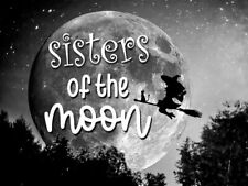 Sisters of the Moon metal plaques signs Wiccan Witch Magic poster image