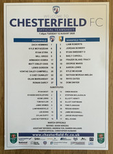 CHESTERFIELD v MANSFIELD TOWN - 12/08/25 - LEAGUE CUP 1ST ROUND