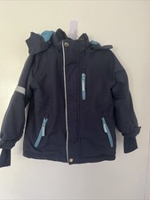 Polarn O. Pyret Navy Blue Fleece Lined Jacket Age 3-4 Used Condition