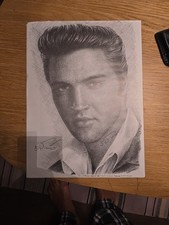 Original pencil drawings Jonathan Wood "Sketched entirely by hand" Elvis Presley