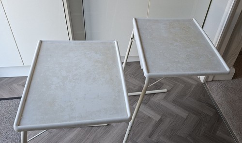 Plastic white foldable tables - plastic,