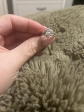 18ct White Gold Pear Halo