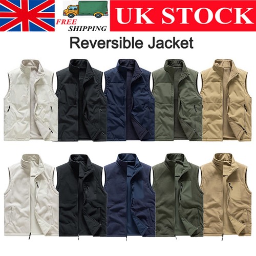Men fleece gilet - fleece, multi