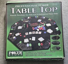 Foldable proffesional poker table 8-Player Top with Cup & chip holders 120cm