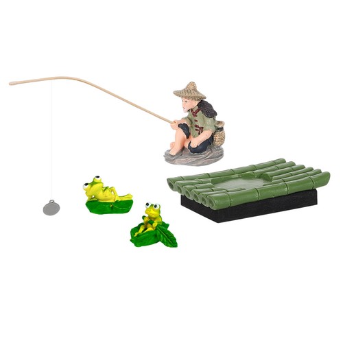 Realistic floating fisherman - realistic,