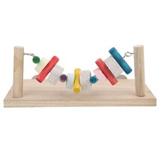 Multifunction Wood Jumping Platform Anti Bite Chewing Toy For Hamster Rabbit