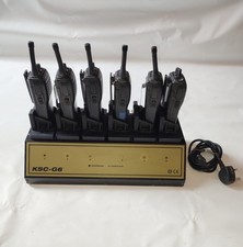 6 x Kenwood Walkie Talkie Radios & 1 x Docking Station Charger