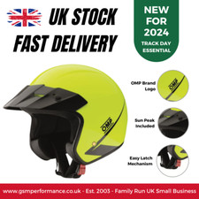 OMP Star Helmet, ECE 22.06 Approved, Track Day / Open Face / ABS Shell