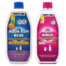 THETFORD AQUA KEM PINK & BLUE CONCENTRATE DUO PORTABLE CAMPING TOILET CHEMICALS
